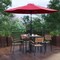 Flash Furniture Patio Set-35" Table-4 Chairs-Red Umbrella-Base XU-DG-810060064-UB19BRD-GG - alternate 1